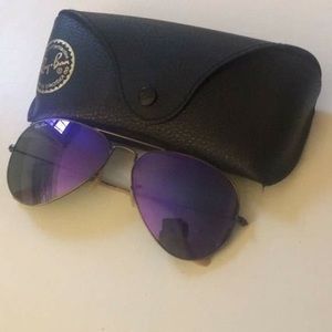 RAY BAN - purple mirrored aviators